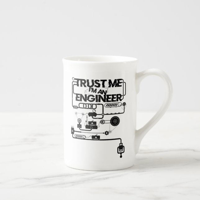 Trust me. I'm an engineer Bone China Mug (Right)