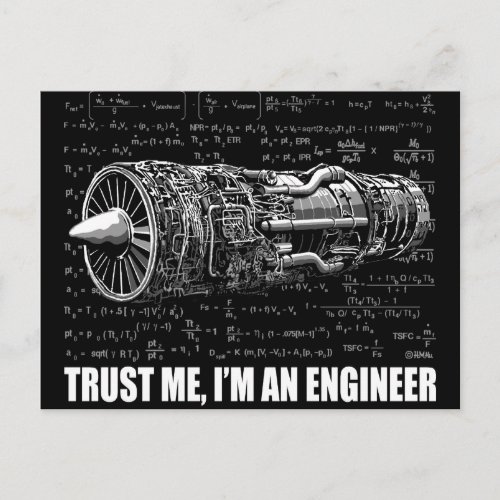 Trust me Im an Engineer Postcard