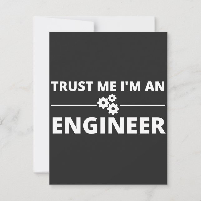 Trust me, I'm an Engineer Thank You Card (Front)
