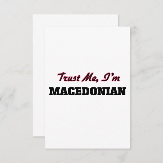 Trust me I'm Macedonian (Front/Back)
