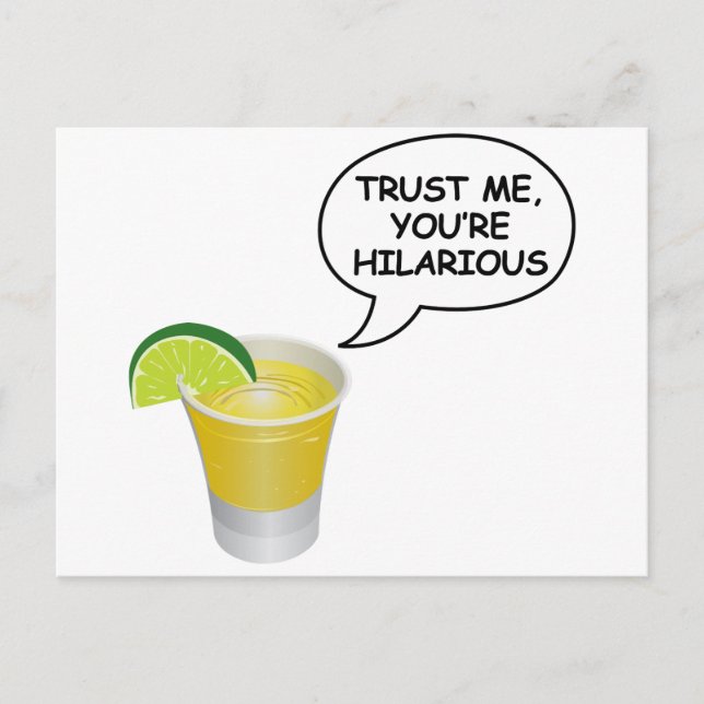 Trust me -Tequila Postcard (Front)