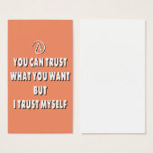 Trust myself (Front & Back)