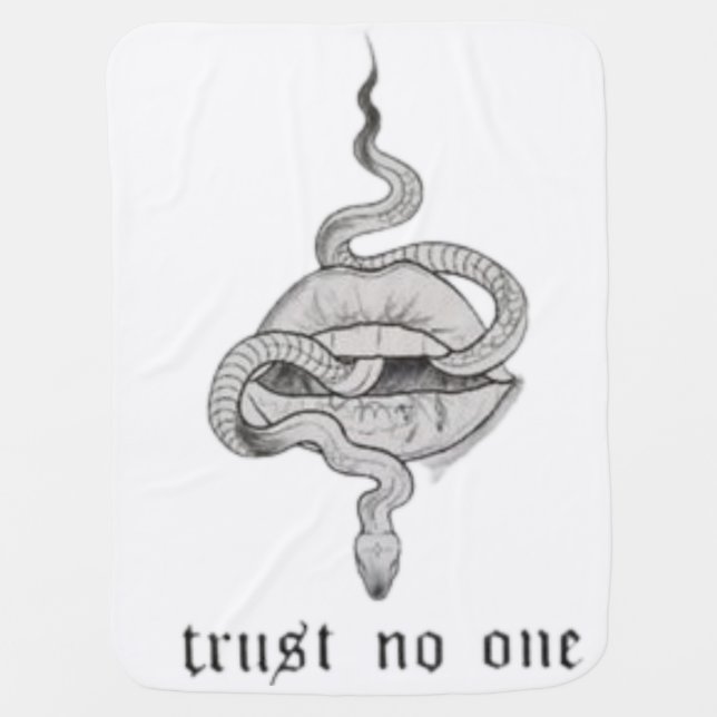 Trust No One Baby Blanket (Front)