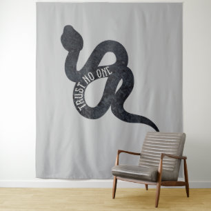 Trust No One Serpent Snake Tapestry