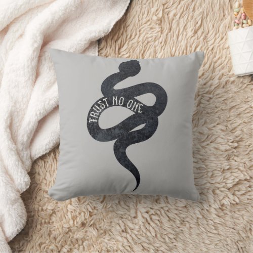 Trust No One Serpent Snake  Throw Pillow
