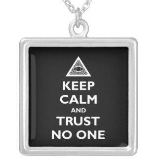 Trust No One Silver Plated Necklace