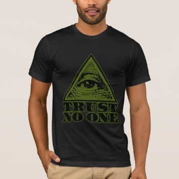 Trust No One (vintage Distressed Look) T-shirt by RobotFace at Zazzle