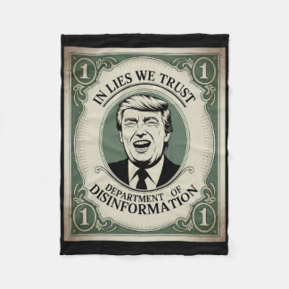 “trust Nobody” - Trump Banknote Parody _1 Fleece Blanket