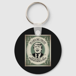 “trust Nobody” - Trump Banknote Parody _1 Keychain