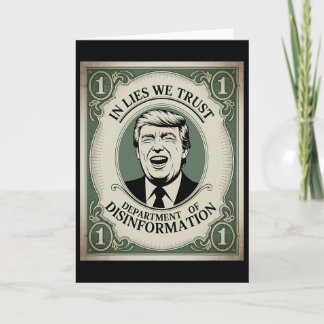 “trust Nobody” - Trump Nknote Parody _1  Card
