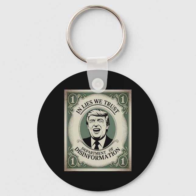 “trust Nobody” - Trump Nknote Parody _1  Keychain (Front)