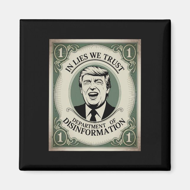 “trust Nobody” - Trump Nknote Parody _1  Magnet (Front)