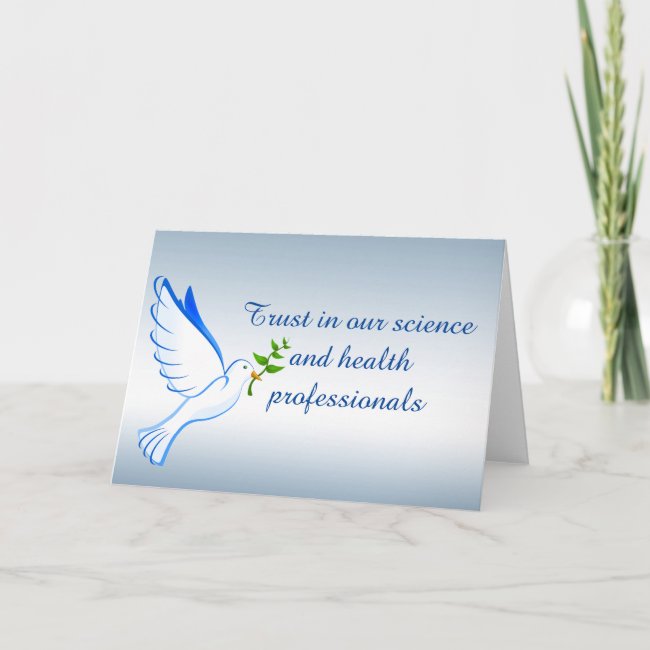 Trust Our Science Health Professionals Blank Card