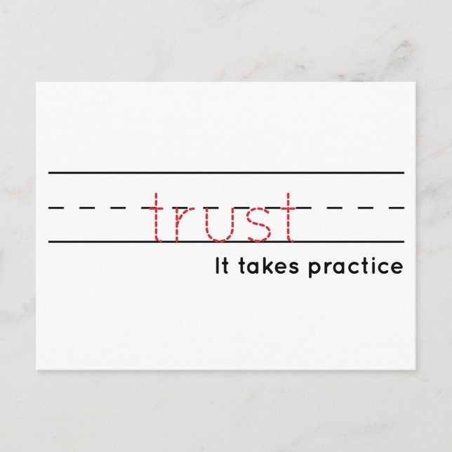 trust | Practice Postcard (Front)
