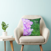 Trust Proverbs Christian Bible Floral Hydrangea Throw Pillow (Chair)