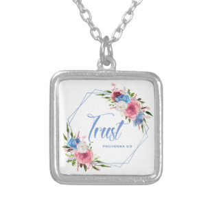 Trust  silver plated necklace