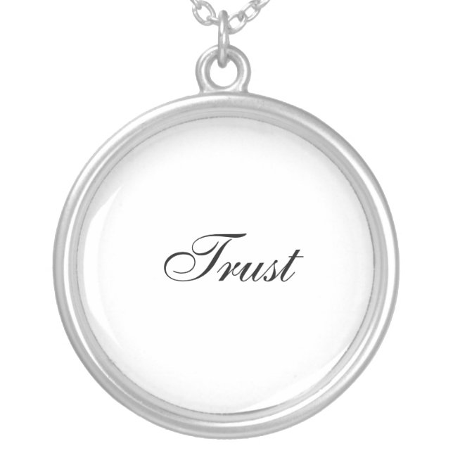 Trust Silver Plated Necklace (Front)