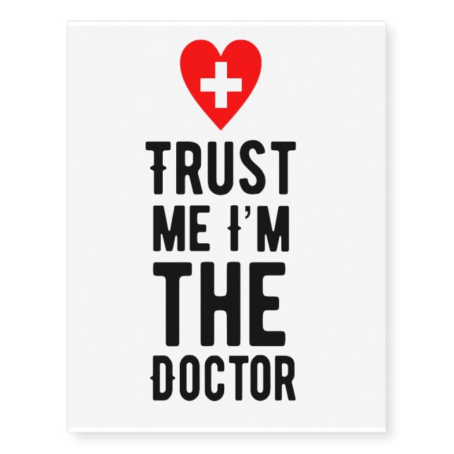 Trust the Doctor Temporary Tattoos (Front)