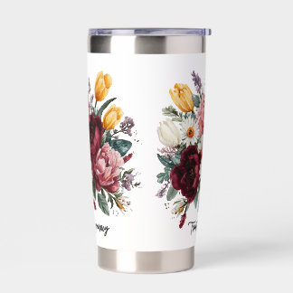 Trust the Journey, Burgundy Floral Tumbler