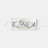 Trust the Lord...greenery floral Adult Cloth Face Mask (Front, Folded)