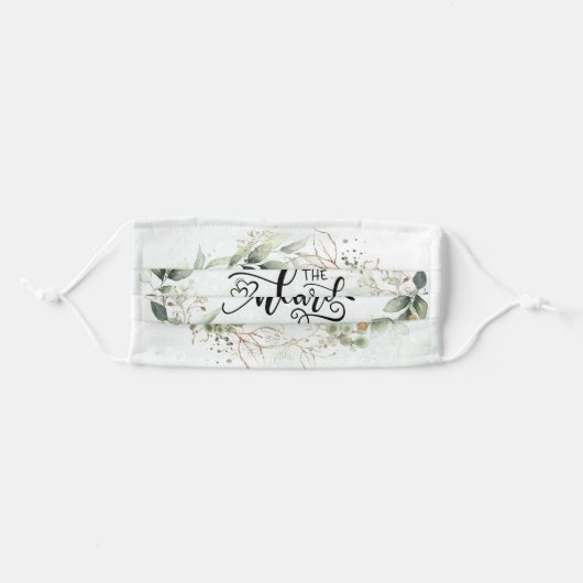 Trust the Lord...greenery floral Adult Cloth Face Mask (Front, Folded)