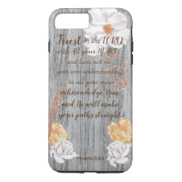Trust The Lord White Roses In Gold Pink iPhone 8 Plus/7 Plus Case