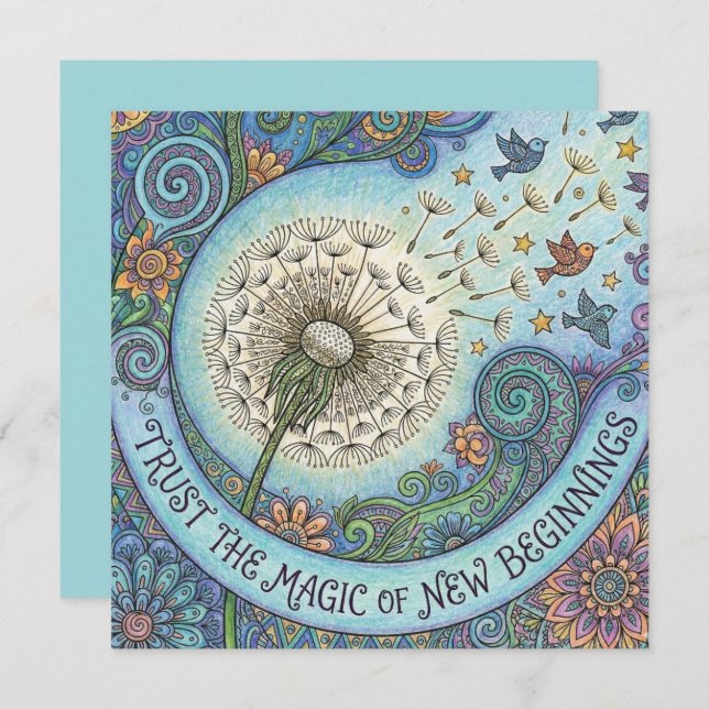 Trust The Magic of New Beginnings Card (Front/Back)