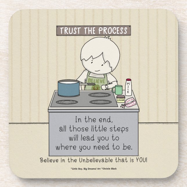 Trust the Process Beverage Coaster (Front)