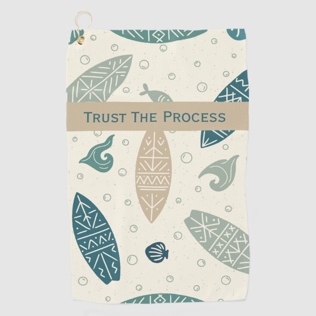 Trust the Process Coastal Golf Towel (Front)