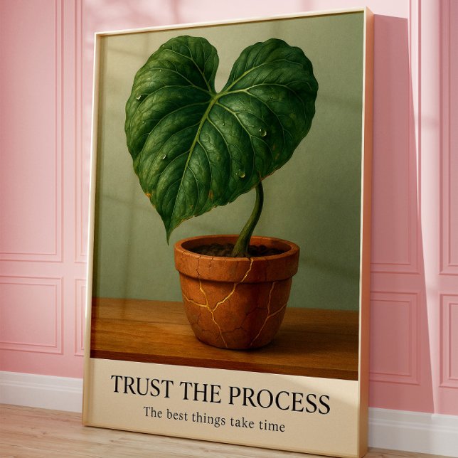 Trust the Process Motivational Botanical Wall Art (Creator Uploaded)