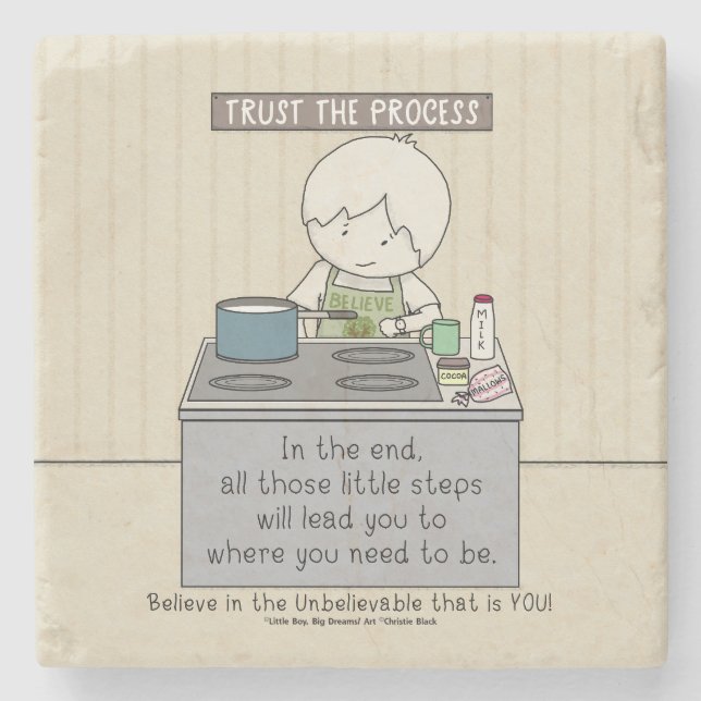 Trust the Process Stone Coaster (Front)