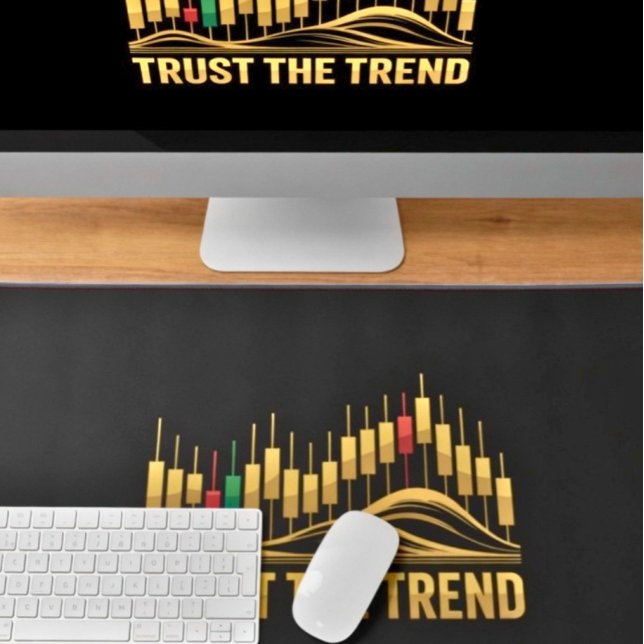 Trust the Trend – Mindset Tee for Traders Desk Mat (Creator Uploaded)