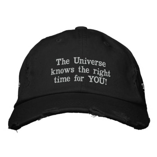 Trust the Universe Cool Inspirational Quote Print Embroidered Baseball Cap