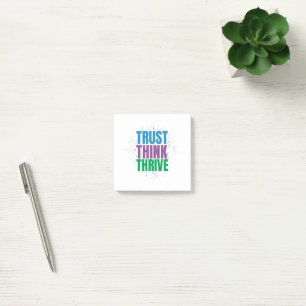 Trust Think Thrive – Motivational Quote Design Post-it Notes