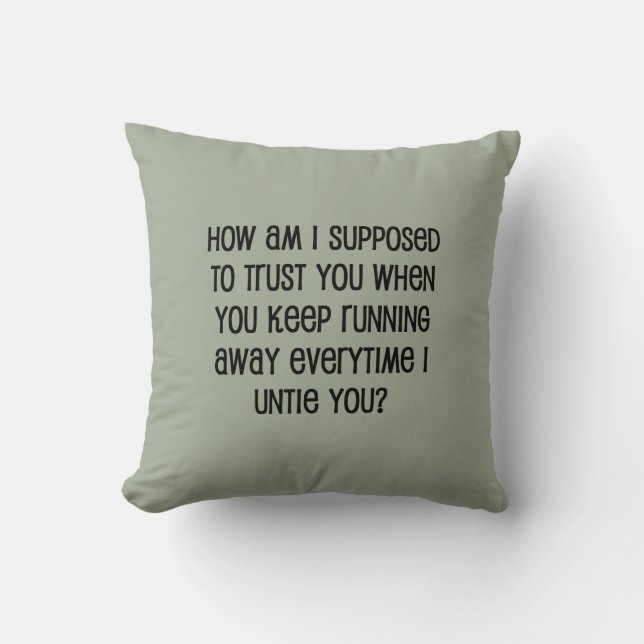 Trust Throw Pillow (Front)
