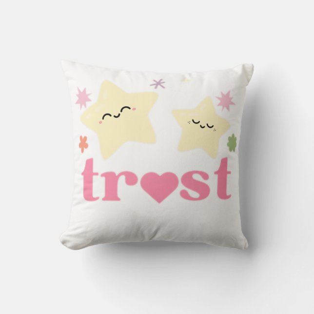 Trust Throw Pillow (Front)