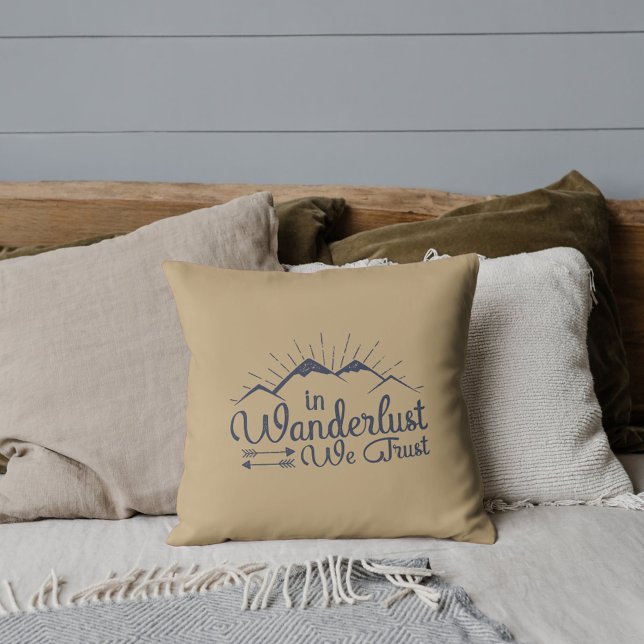 Trust Wanderlust Throw Pillow (Creator Uploaded)