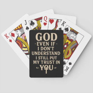 Trust You Christian Faith Quote Poker Cards