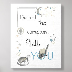 Trust Your Inner Compass. Self Care Afirmation Foam Core Photo Tile