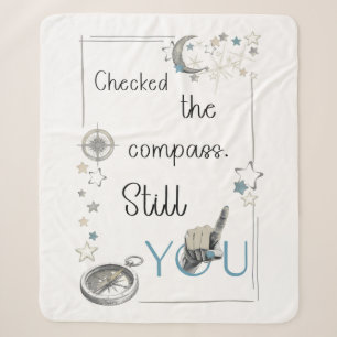 Trust Your Inner Compass. Self Care Afirmation Sherpa Blanket