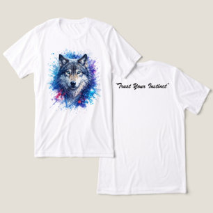 Trust Your Instinct – Wolf Watercolor T-Shirt Tri-Blend Shirt