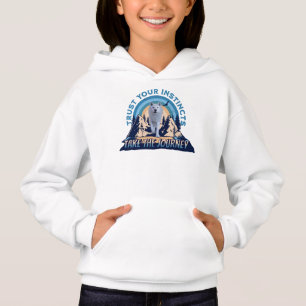 Trust Your Instincts Arctic Wolf Adventure Art Hoodie