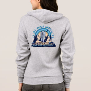 Trust Your Instincts Arctic Wolf Adventure Art Hoodie