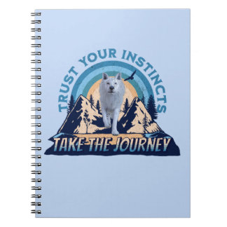 Trust Your Instincts Arctic Wolf Adventure Art Notebook