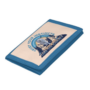 Trust Your Instincts Arctic Wolf Adventure Art Tri-fold Wallet