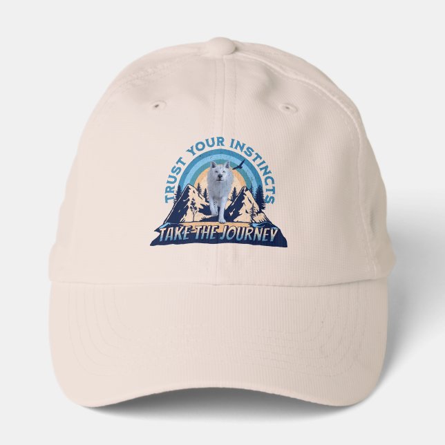 Trust Your Instincts Arctic Wolf Performance Cap (Front)