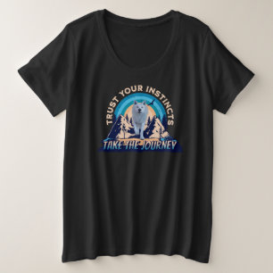 Trust Your Instincts Arctic Wolf Plus Size T-Shirt