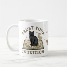 Trust Your Intuition Affirmation Black Cat Book
