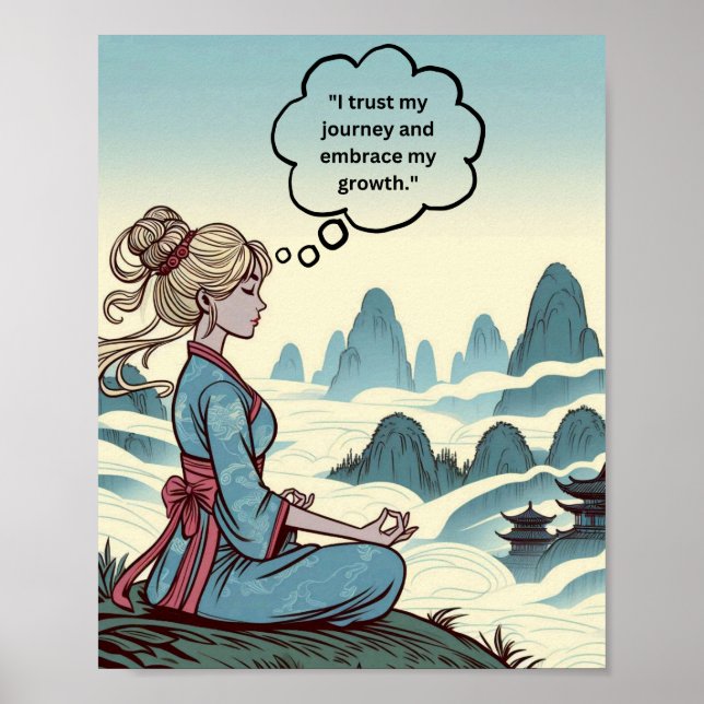 "Trust Your Journey" Affirmation Poster (Front)