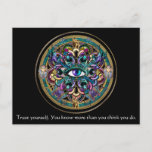 Trust Yourself ~ The Eyes of the World Mandala Postcard